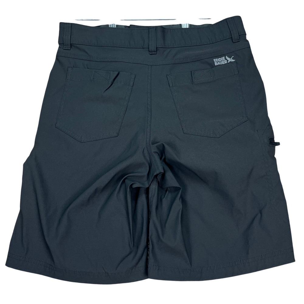 Eddie Bauer Rainier Tech Shorts Mens 30 Gray Stretch Hiking Cargo Performance - Picture 2 of 9